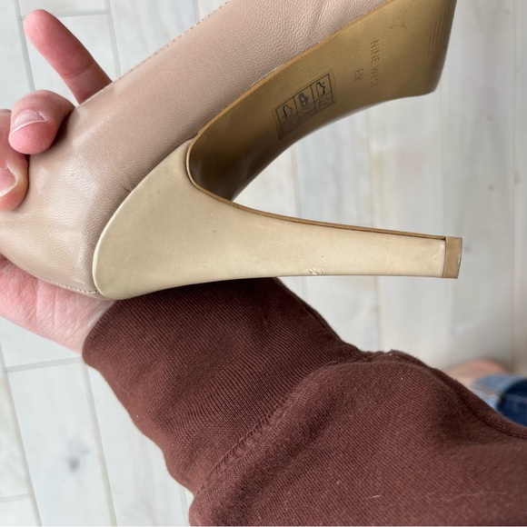 Nine West beige leather heels - Picture 9 of 14